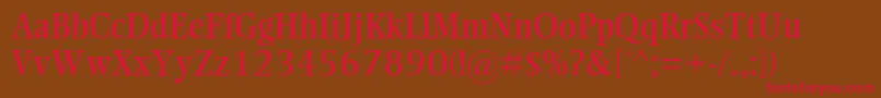 EllingtonMt Font – Red Fonts on Brown Background