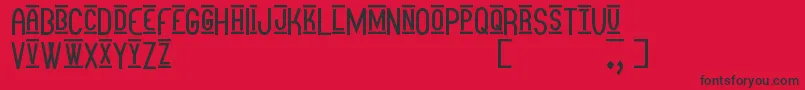 OtraMasStf Font – Black Fonts on Red Background