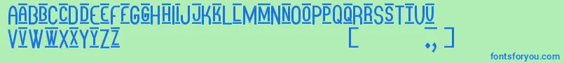 OtraMasStf Font – Blue Fonts on Green Background