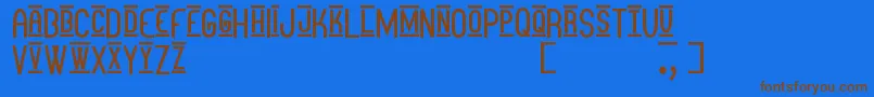 More about OtraMasStf Font OtraMasStf Font – Brown Fonts on Blue Background