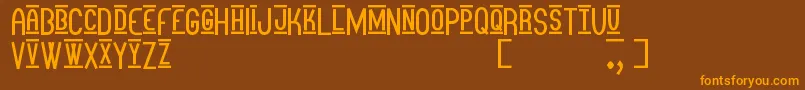 OtraMasStf Font – Orange Fonts on Brown Background