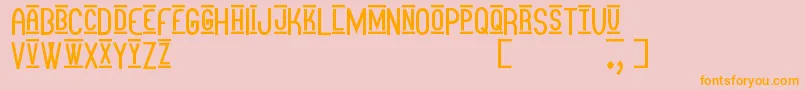 OtraMasStf Font – Orange Fonts on Pink Background