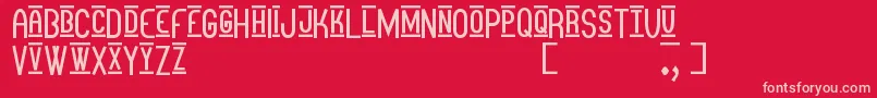 OtraMasStf Font – Pink Fonts on Red Background