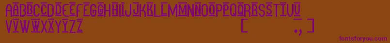 OtraMasStf Font – Purple Fonts on Brown Background