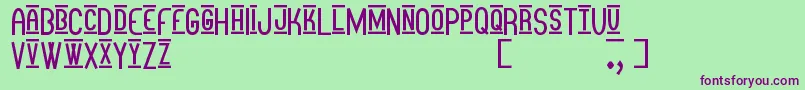 OtraMasStf Font – Purple Fonts on Green Background