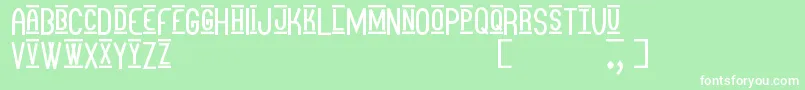 OtraMasStf Font – White Fonts on Green Background