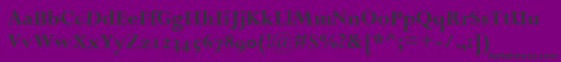 PerpetuaBoldOsf Font – Black Fonts on Purple Background