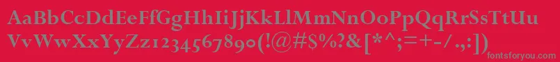 PerpetuaBoldOsf Font – Gray Fonts on Red Background