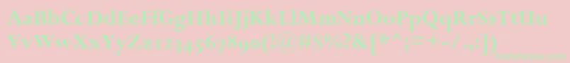 PerpetuaBoldOsf Font – Green Fonts on Pink Background