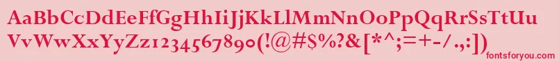 PerpetuaBoldOsf Font – Red Fonts on Pink Background