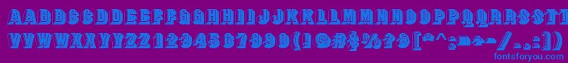 Buxomd Font – Blue Fonts on Purple Background