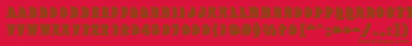 Buxomd Font – Brown Fonts on Red Background