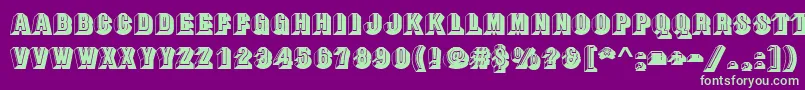 Buxomd Font – Green Fonts on Purple Background