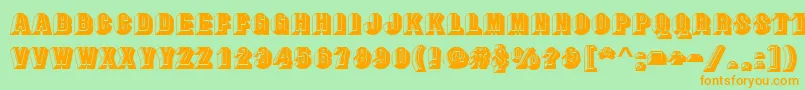 Buxomd Font – Orange Fonts on Green Background