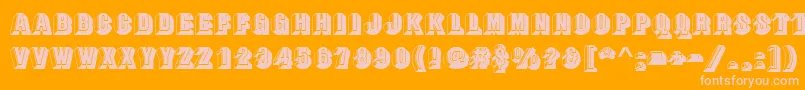 Buxomd Font – Pink Fonts on Orange Background