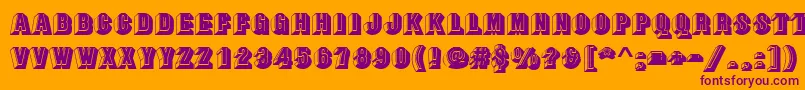 Buxomd Font – Purple Fonts on Orange Background