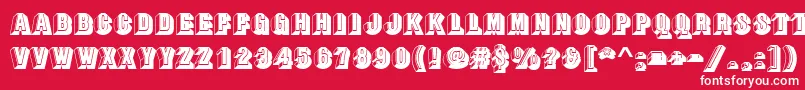 Buxomd Font – White Fonts on Red Background