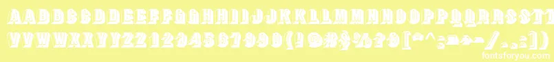 Buxomd Font – White Fonts on Yellow Background