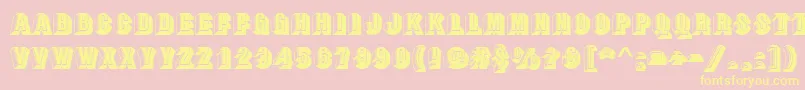 Buxomd Font – Yellow Fonts on Pink Background