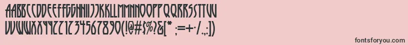 Runy Font – Black Fonts on Pink Background