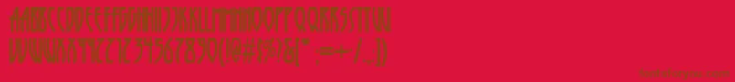 Runy Font – Brown Fonts on Red Background