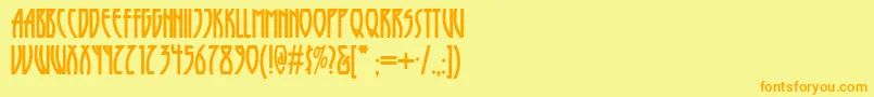 Runy Font – Orange Fonts on Yellow Background