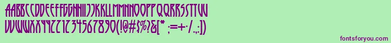 Runy Font – Purple Fonts on Green Background