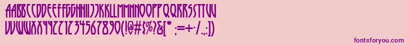 Runy Font – Purple Fonts on Pink Background