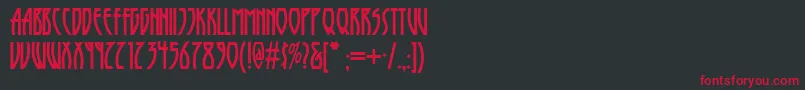 Runy Font – Red Fonts on Black Background