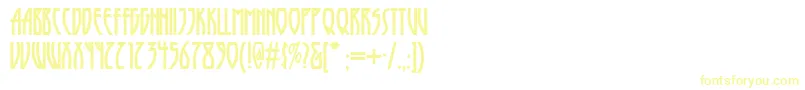 Runy Font – Yellow Fonts on White Background