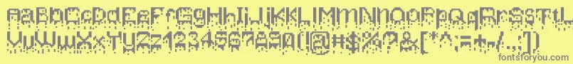 Bleedingpixels Font – Gray Fonts on Yellow Background