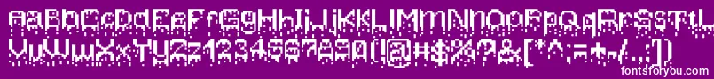 Bleedingpixels Font – White Fonts on Purple Background