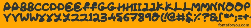 LoveTheFonts Font – Black Fonts on Orange Background