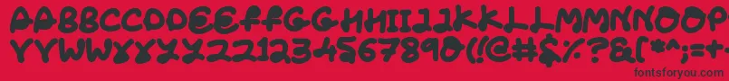 LoveTheFonts Font – Black Fonts on Red Background