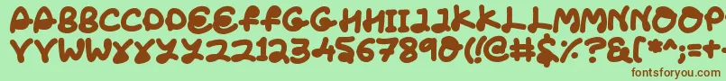 LoveTheFonts-fontti – ruskeat fontit vihreällä taustalla