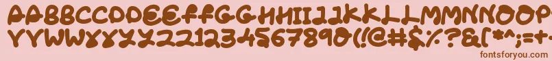 Fonte LoveTheFonts – fontes marrons em um fundo rosa