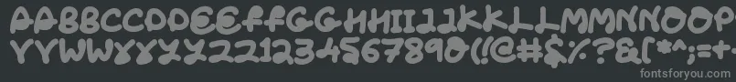 LoveTheFonts-fontti – harmaat kirjasimet mustalla taustalla
