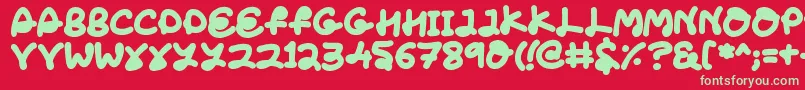 LoveTheFonts Font – Green Fonts on Red Background