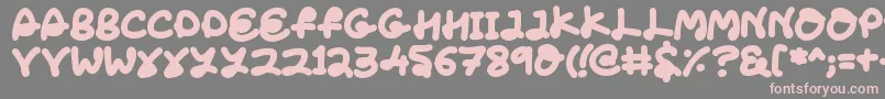 Fonte LoveTheFonts – fontes rosa em um fundo cinza