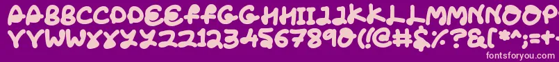 LoveTheFonts Font – Pink Fonts on Purple Background