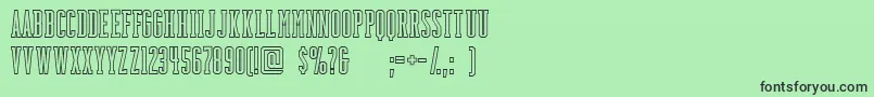 Шрифт BackboardoutlineFreeForPersonalUseOnly – чёрные шрифты на зелёном фоне