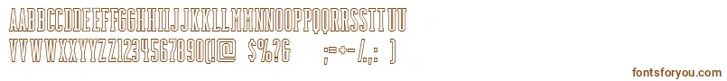 Шрифт BackboardoutlineFreeForPersonalUseOnly – коричневые шрифты