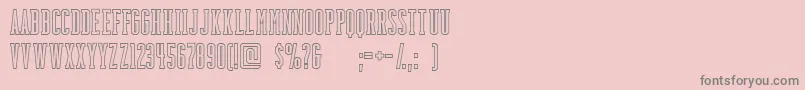BackboardoutlineFreeForPersonalUseOnly-Schriftart – Graue Schriften auf rosa Hintergrund