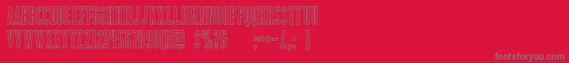 BackboardoutlineFreeForPersonalUseOnly Font – Gray Fonts on Red Background