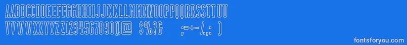 Шрифт BackboardoutlineFreeForPersonalUseOnly – розовые шрифты на синем фоне