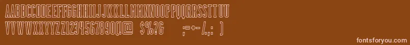 Шрифт BackboardoutlineFreeForPersonalUseOnly – розовые шрифты на коричневом фоне
