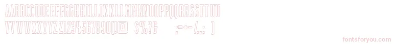 BackboardoutlineFreeForPersonalUseOnly Font – Pink Fonts on White Background