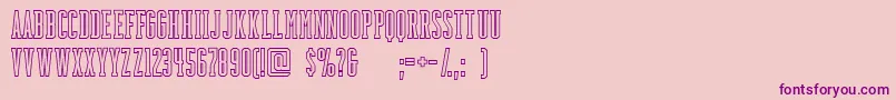 BackboardoutlineFreeForPersonalUseOnly Font – Purple Fonts on Pink Background