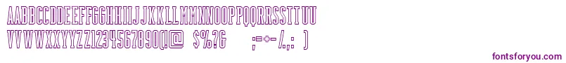フォントBackboardoutlineFreeForPersonalUseOnly – 紫色のフォント
