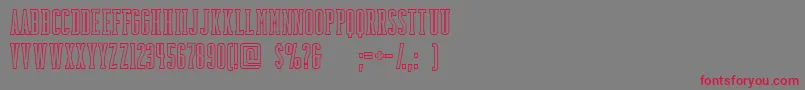 fuente BackboardoutlineFreeForPersonalUseOnly – Fuentes Rojas Sobre Fondo Gris